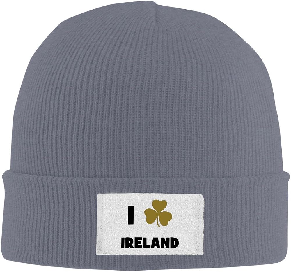 I Love Ireland Female Unisex Warm Winter Hats Fashion Woolen Caps Sun