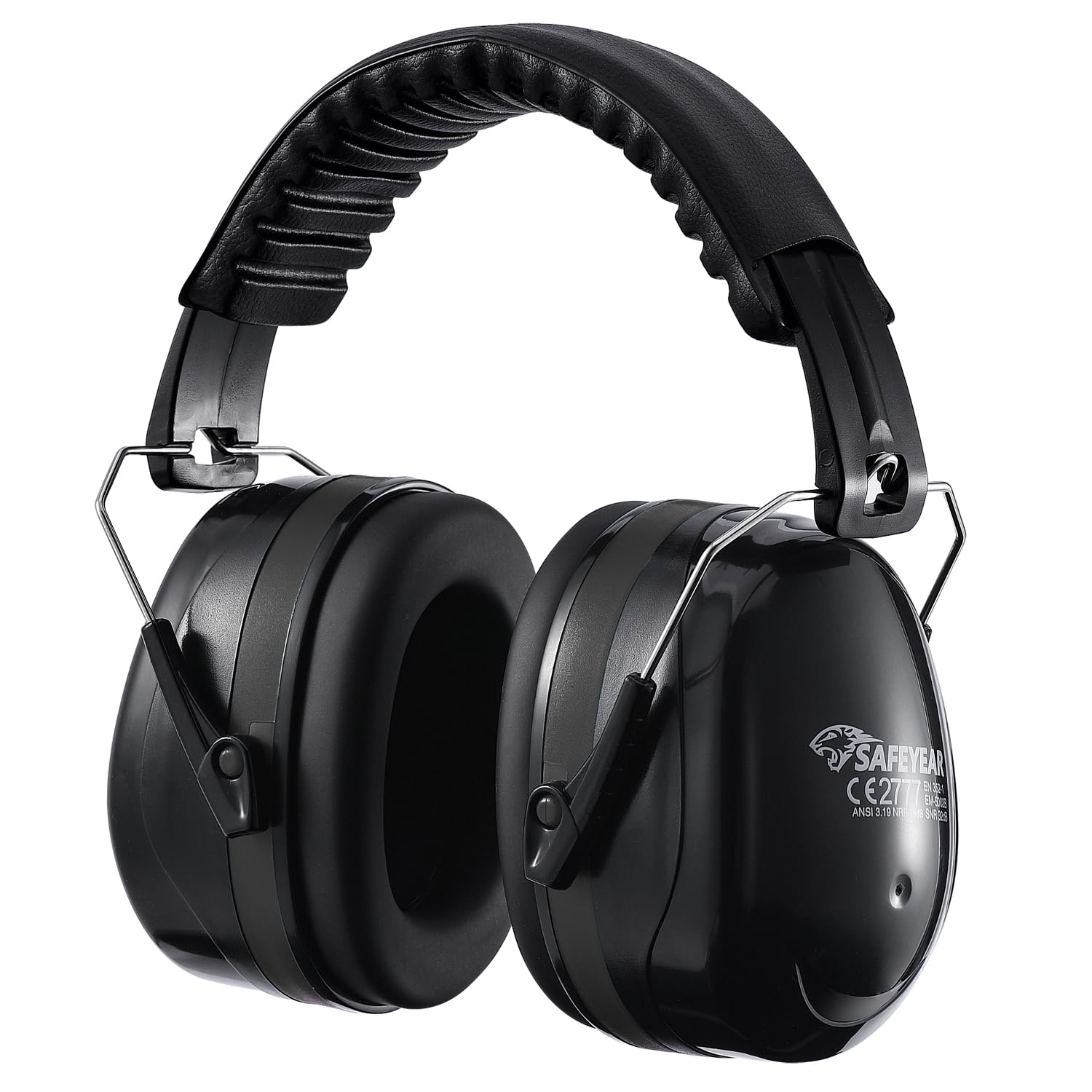 SAFEYEAR EARMUFF Noise Cancelling Adult, Black - Unisex, SNR 32dB Ear Protectors for Shooting, Sleeping, Industrial, Site Work etc