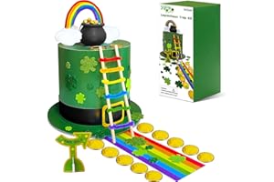 Bailiyake St. Patrick's Day DIY Leprechaun Trap Kit St Patricks Day Party Decorations DIY to Catch a Leprechaun Trap Craft Set for Classroom Home Rainbow Irish Shamrock Party Supplies