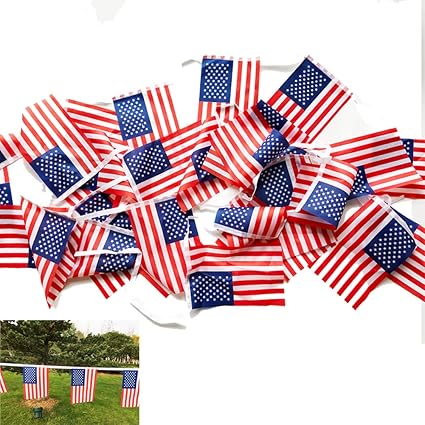 Amazon Com Oremila 33 Feet American Flag Banner String 30pcs 5