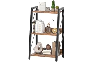 HOOBRO Ladder Shelf, 3-Tier Bookshelf, Corner Bookcase, Freestanding Storage Shelf Display Organizer, for Living Room, Bedroo
