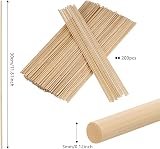 Huiguli 200 Pcs Square Wooden Sticks 30cm 3mm Natural Dowels Craft Rods view 2