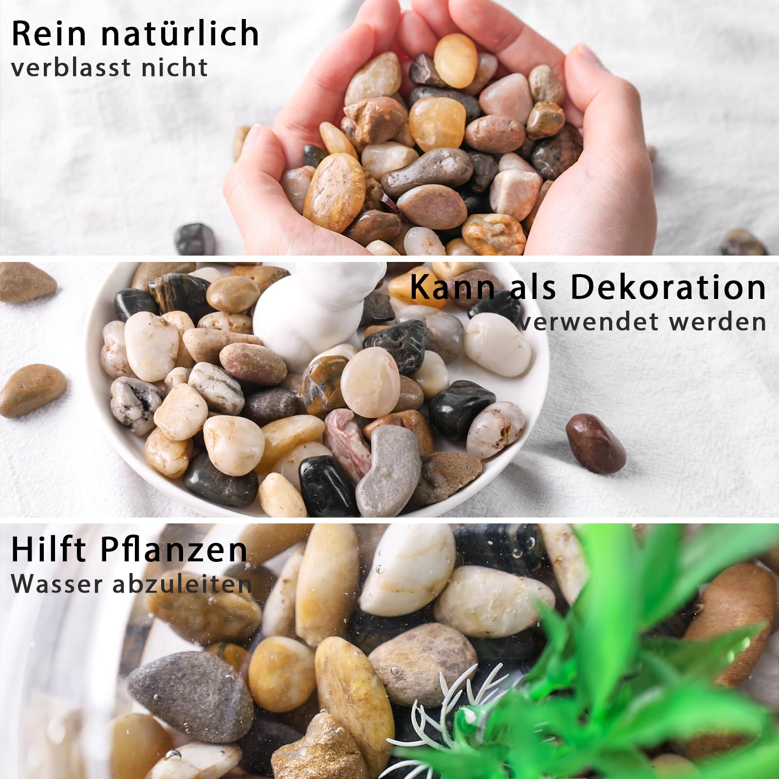 HAKACC 450g Edelsteine, Halbedelsteine Trommelsteine für Kinder und Jugendliche Edelsteinspiel Schatzsuche und Dekoration