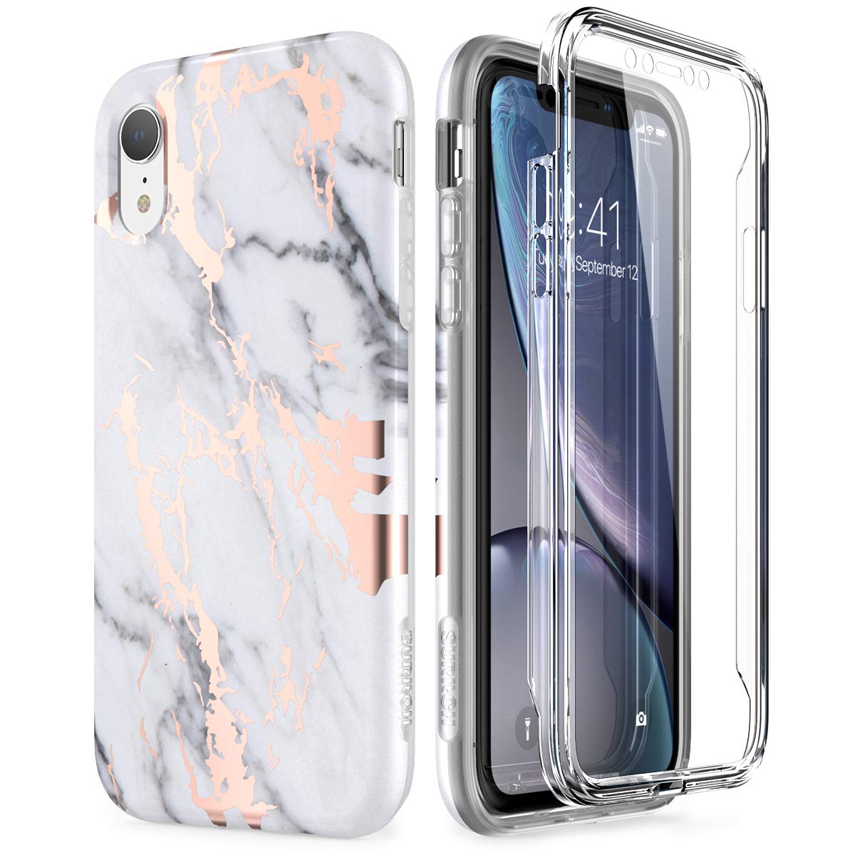 iPhone XR Case Built in Screen Protector Full Body Protection Cover