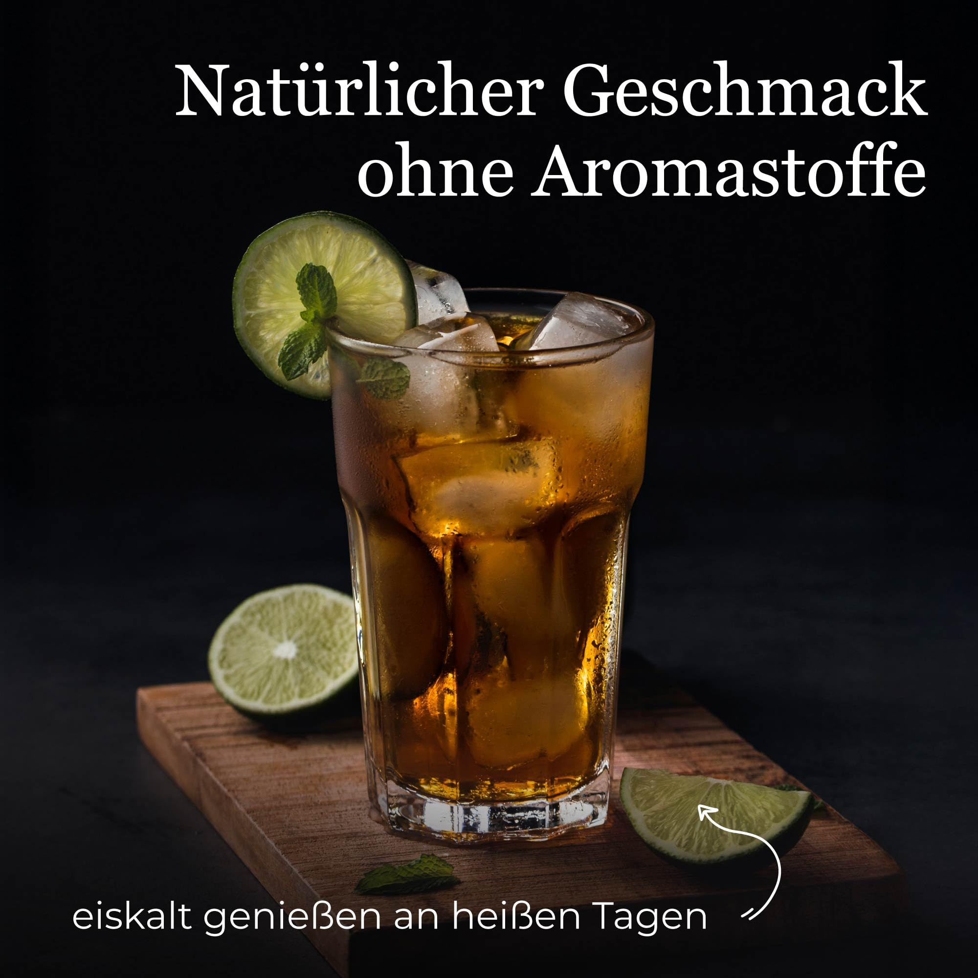 BIO Minz Eistee Lose ohne Aromastoffe, ohne Zucker und ohne Koffein mit natürlicher Minze, Apfel, Orange und Zitronengras 100g 2