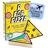 P for Pizza: Travel Board Game for Kids and Teens, Card Game, Ages 8+ | Build a giant pizza before anyone else does, board games for adults, family travel games for kids, party game, 2-6
