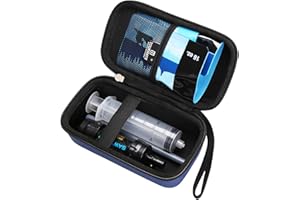 Tourmate Water Filter for Sawyer Products Mini Water Filtration System, Protective Carrying for Drinking Straw, Squeeze Pouch and Other Accessories (Blue)