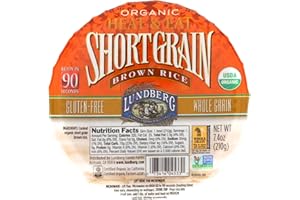 Lundberg Family Farms - Organic Short Grain Brown Rice Bowl, Ready to Heat, 90 Second Prep Time, 100% Whole Grain, Non-GMO, Gluten-Free, USDA Certified Organic, Vegan, Kosher (7.4 oz, 12-Pack)