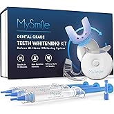 MySmile Teeth Whitening Kit with LED Light, 10 Min Non-Sensitive Fast Teeth Whitener with 3 Carbamide Peroxide Teeth Whitenin