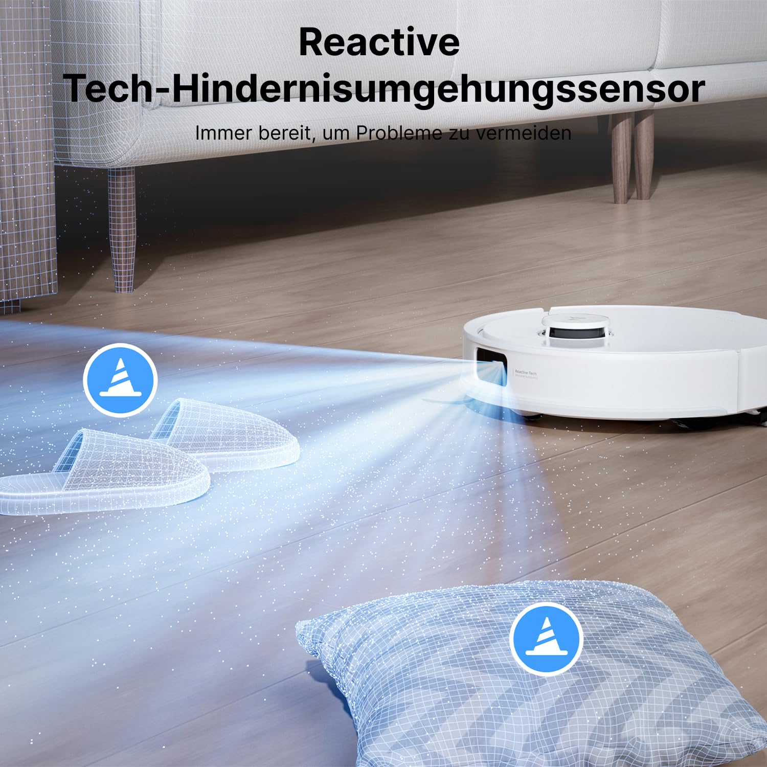 roborock Q10 X5+ Saugroboter mit Wischfunktion, Auto-Entleerungsstation für 7 Wochen,10000 Pa Saugkraft, Dual Anti-Tangle System, intelligente Hindernisvermeidung, PreciSense-LiDAR Navigation, Weiß 7