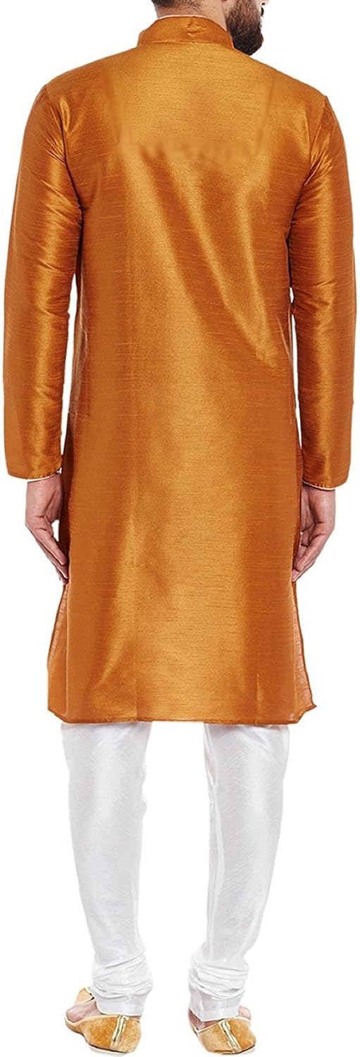 cafley men's silk pipe work kurta and pyjama set