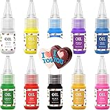 Oil Based Food Coloring Chocolate, 10 Colors Candy Coloring for Chocolate Candy Melts, E-Kongton Cake Color Edible Food Dye f