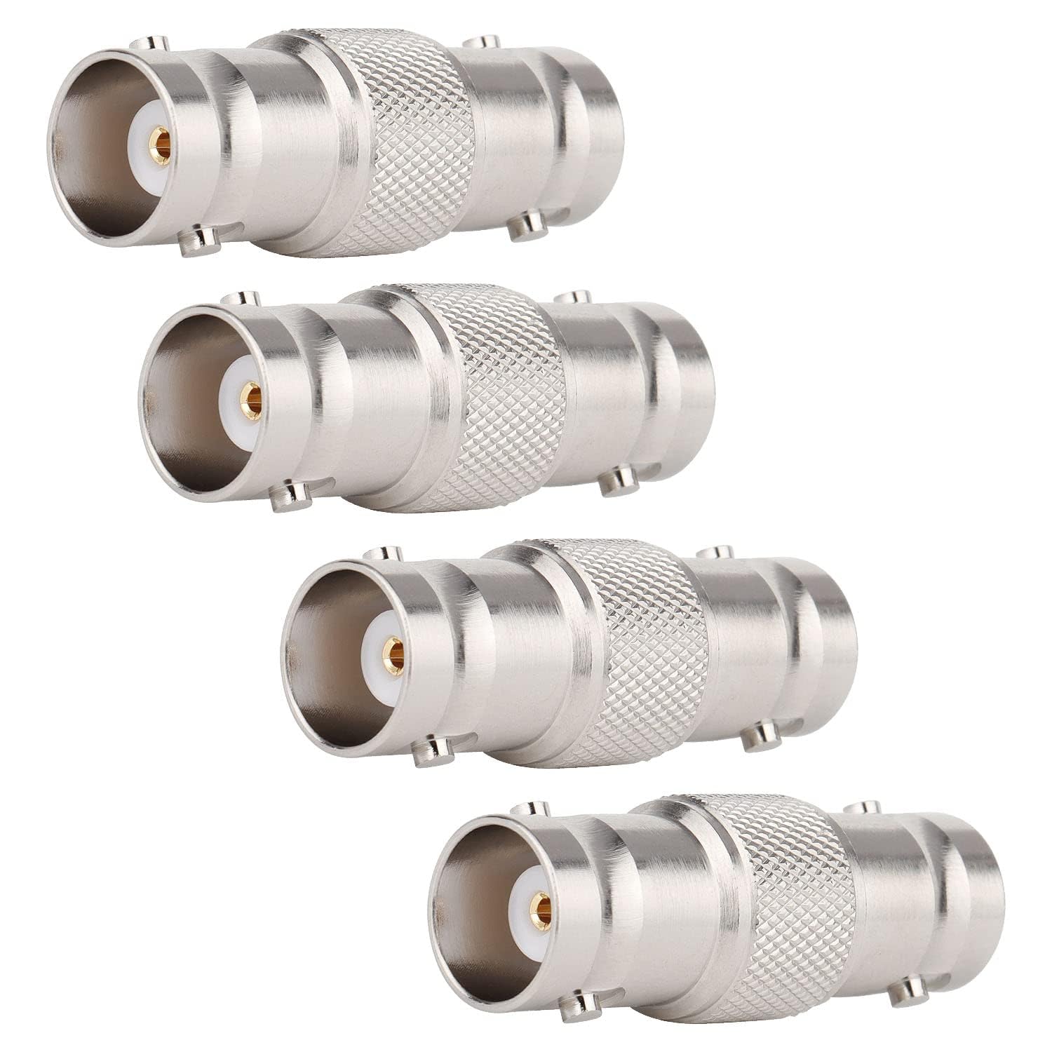 HiAoey RF BNC Connectors, BNC Female to Female Adapter 4 Pack BNC Coupler