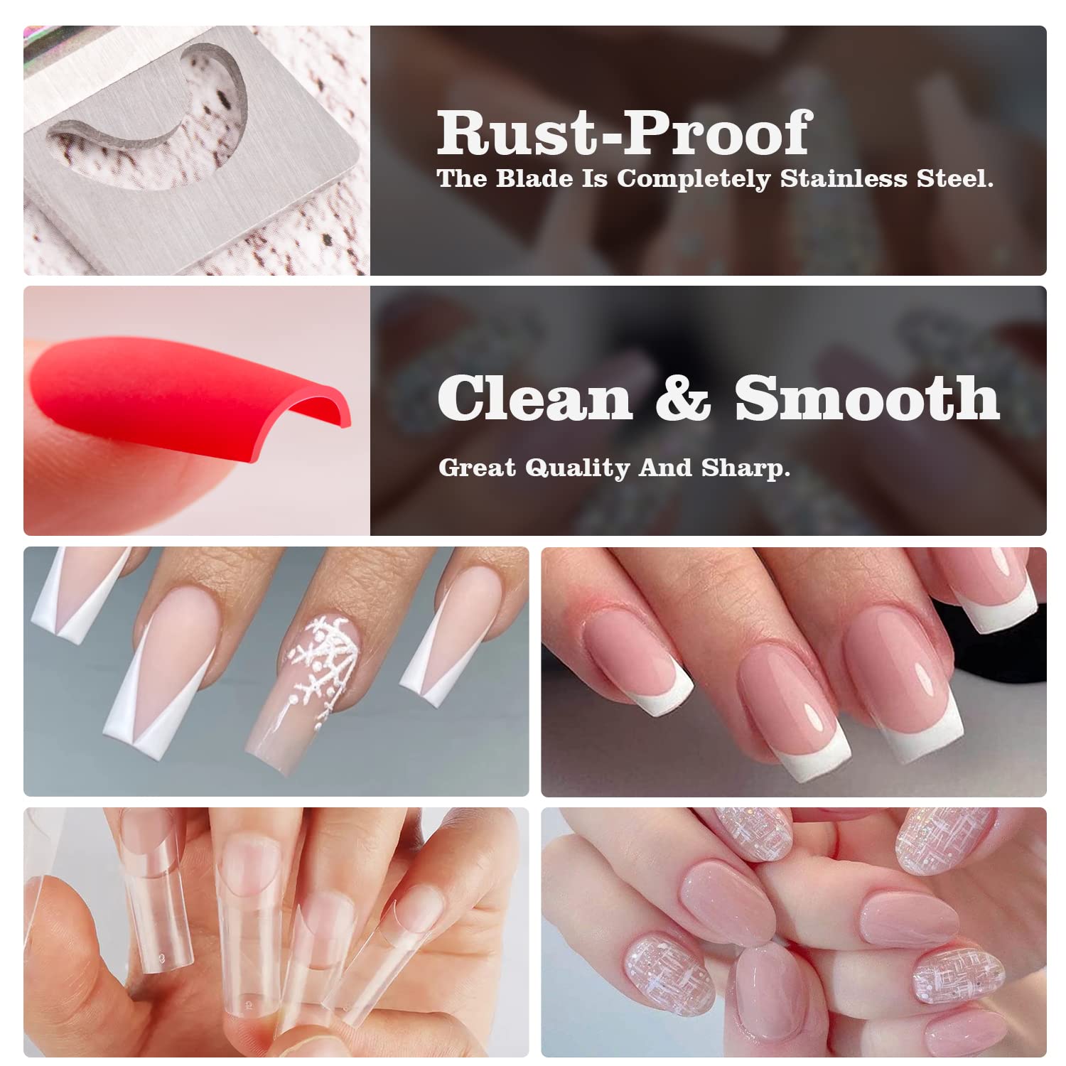 Belleboost Adjustable Acrylic Nail Clippers with Sizer and Catcher, Hot Pink Professional Dial Stainless Steel Blade Nail Tips Cutter, Artificial Fake Nail Trimmer, Manicure Tool for Salon Home - Image 6