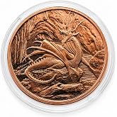 Nidhoggr Dragon Nordic 1 oz Pure .999 Copper Round Bullion Coin in Capsule - COA by Heavenly Metals