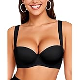 Upushall Push Up Padded Bras for Women Adds-2-Cups Plunge Underwire T Shirt Bombshell Bra Lift Up
