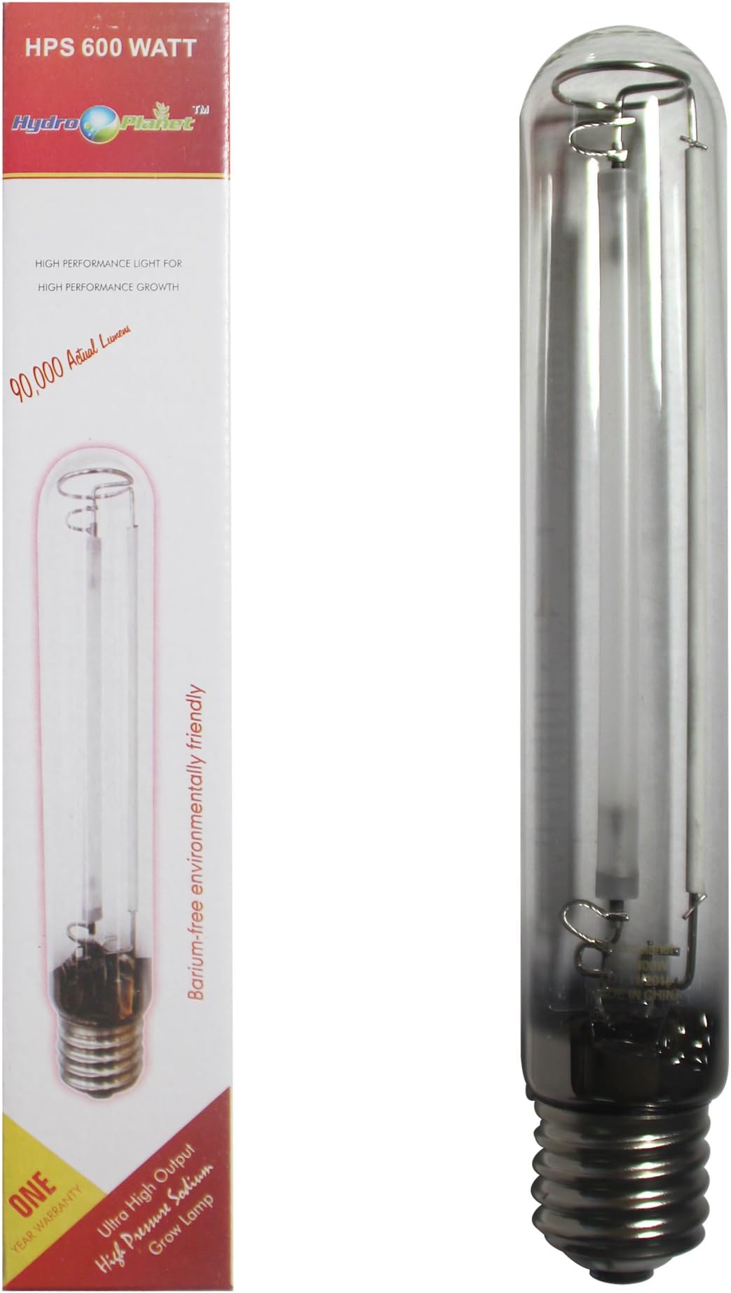 Hydroplanet™ Hydroponic 600-watt Metal Halide Bulb HPS Grow Light Bulb Lamp (HPS, 600w)¡­