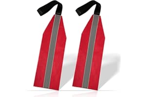 2pcs Safety Travel Flag for Kayak, Reflective Stripe Flag for Kayak SUP Towing Canoes Red Warning for Truck Safety Accessorie