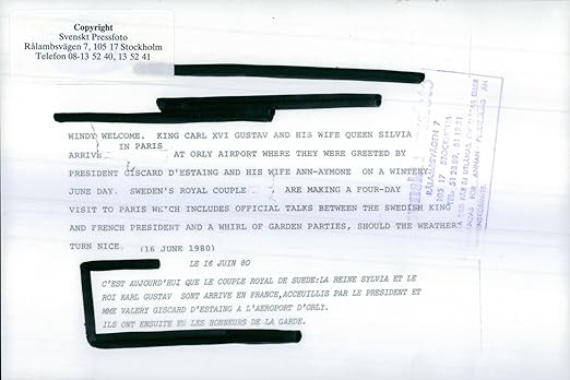 Amazon Com Vintage Photo Of King Carl Gustaf And Queen Silvia Are