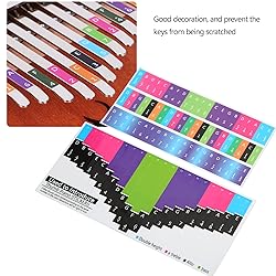 Kalimba Scale Stickers Colorful Thumb Piano Key