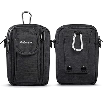 Pofomede Herren Hüfttasche Handytasche Bauchtasche Gürteltasche Schultertasche Kleine Umhängetasche mit Gürtel Schleife für S