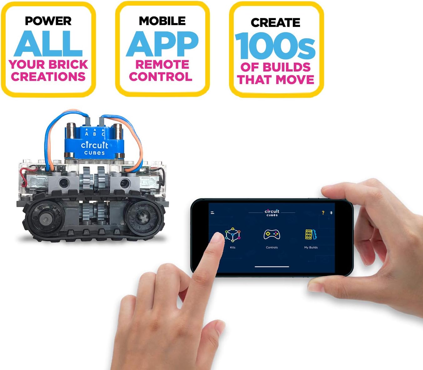 Circuit Cubes Bluetooth Upgrade+ Kit Electronic Toy Building Set Compatible with Most Building Blocks STEM Toy Learning: Toys & Games