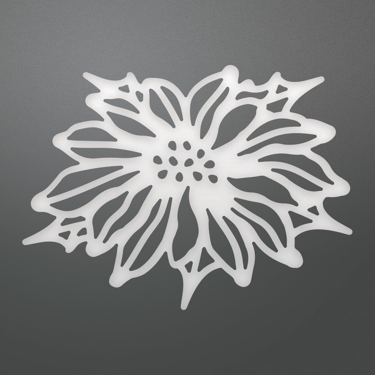 Ultimate Crafts Poinsettia Flower Decorative Die, Metal, Black, 22.8 x 10 x 0.7 cm