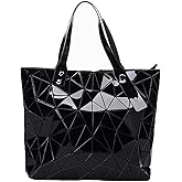 Geometric Lattice Top-handle Handbag for Women Matte Tote Purse Handbags Geometry Shoulder Bag