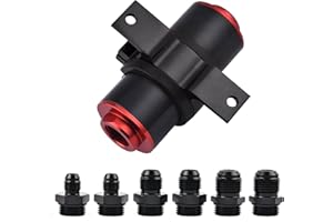 EVIL ENERGY Inline Fuel Filter 100 Micron with 6AN 8AN 10AN Adapter&Bracket Clamp 50MM Universal