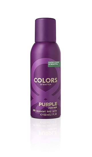 United Colors of Benetton Colours Purple for Her Deodorant, 150ml