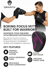 Sparta Focus Pads Boxing Mitts Curved Hook Jab Target Hand Pads Purple view 5