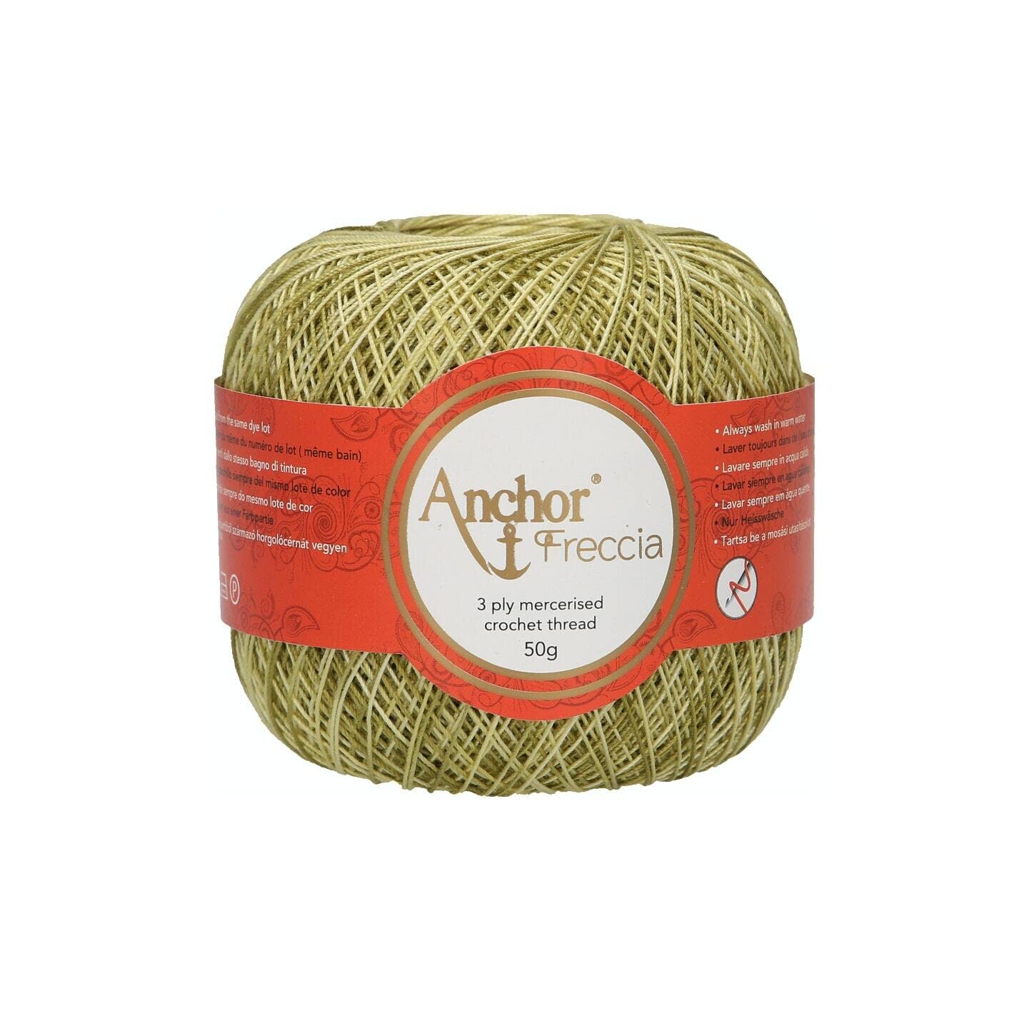 Anchor Crochet Yarn, Cotton, 1216, Stärke 16