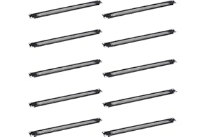 RP RACKPATH RackPath 1U Blank Rack Mount Panel Spacer with Venting (10 Pack) for 19in Server Rack Enclosure or Network Cabinet