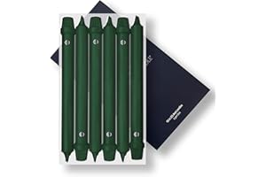 Colonial Candle Unscented Taper Candle, Classic Collection, Evergreen, 10 in, Pack of 6 Candlesticks - Up to 8 Hours Burn