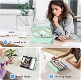 FINTIE Hybrid Case for iPad Air 11 M4/M3/M2 Green with Pencil Holder & Stand view 3