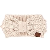 Winter CC Confetti Warm Fuzzy Fleece Lined Thick Knit Headband Headwrap Hat Cap