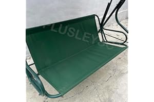 PLUSLEYSC Patio Swings Replacement Seat, 900D Waterproof Thickened Fabric Porch Swing Seat Bench Cover 2/3 Seater Replacement (Deep Green, 58.3x19.7x19.7 inch)