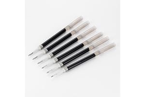 Pentel Refill Ink - For EnerGel Gel Pen, 0.7mm Metal Tip, Medium, Black Ink, Pack of 6 Refills (LR7-6A)