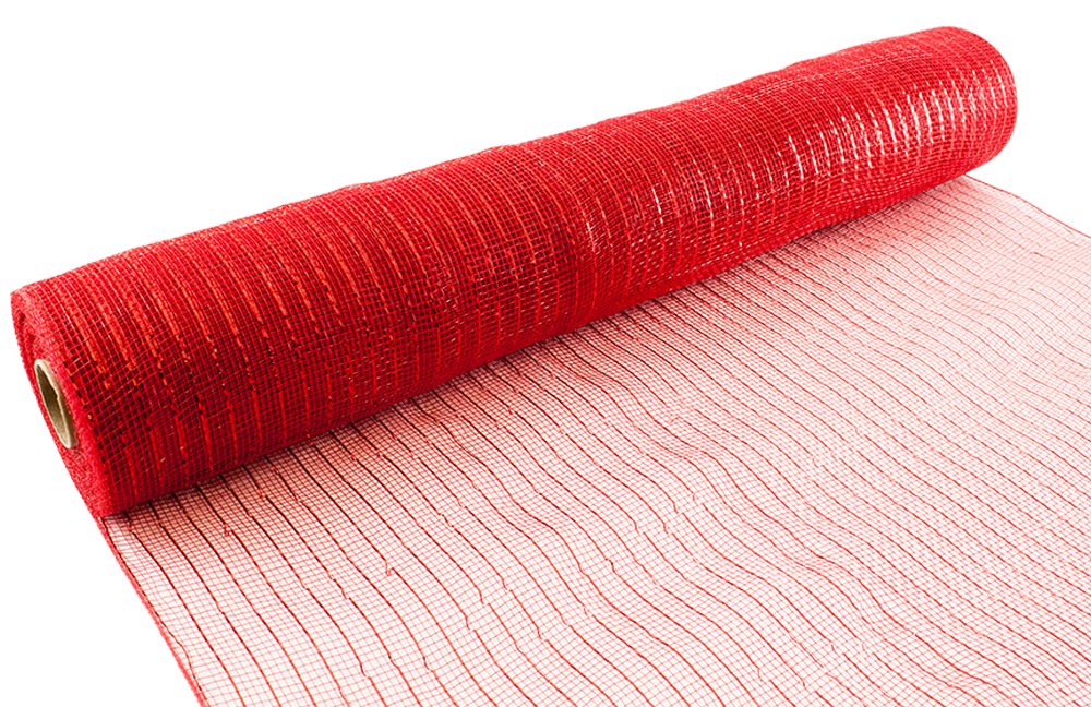 Eleganza Deco Mesh Metallic 53cm x 9.1m Red No.16, Synthetic Material, 8.5 x 8.5 x 53.5 cm