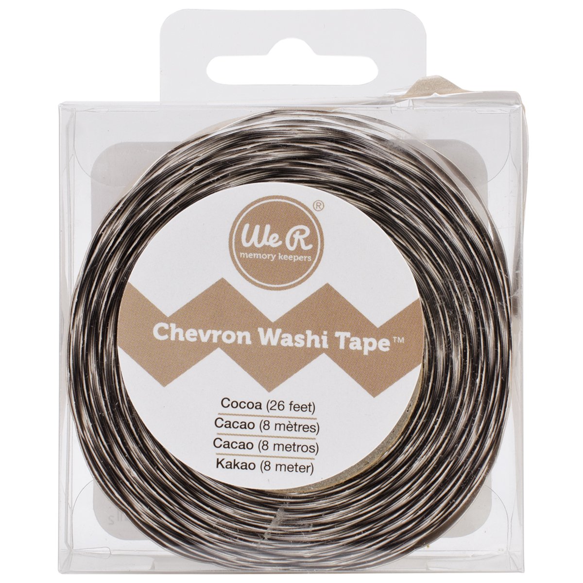 Washi We R Memory Keepers Chevron Tape, Cocoa — image 1
