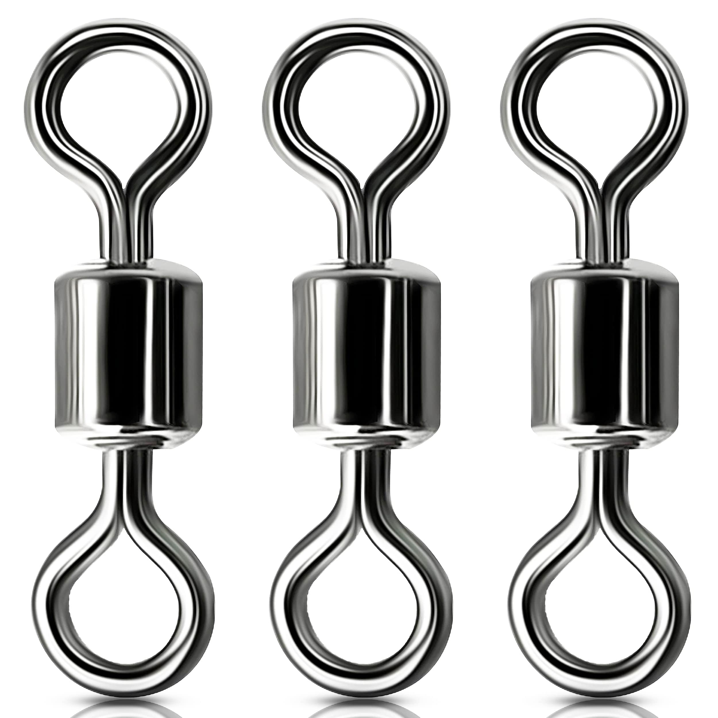 OROOTL Fishing Swivel Barrel Swivels Stainless Steel Rolling Swivel Connector 30Lb-1322 Lb High Strength Fishing Rolling Barrel Swivels Fishing Tackle Accessories for Saltwater Freshwater