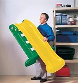 Little Tikes Easy Store Large Slide Yellow Green Indoor Outdoor Safe Folding view 3