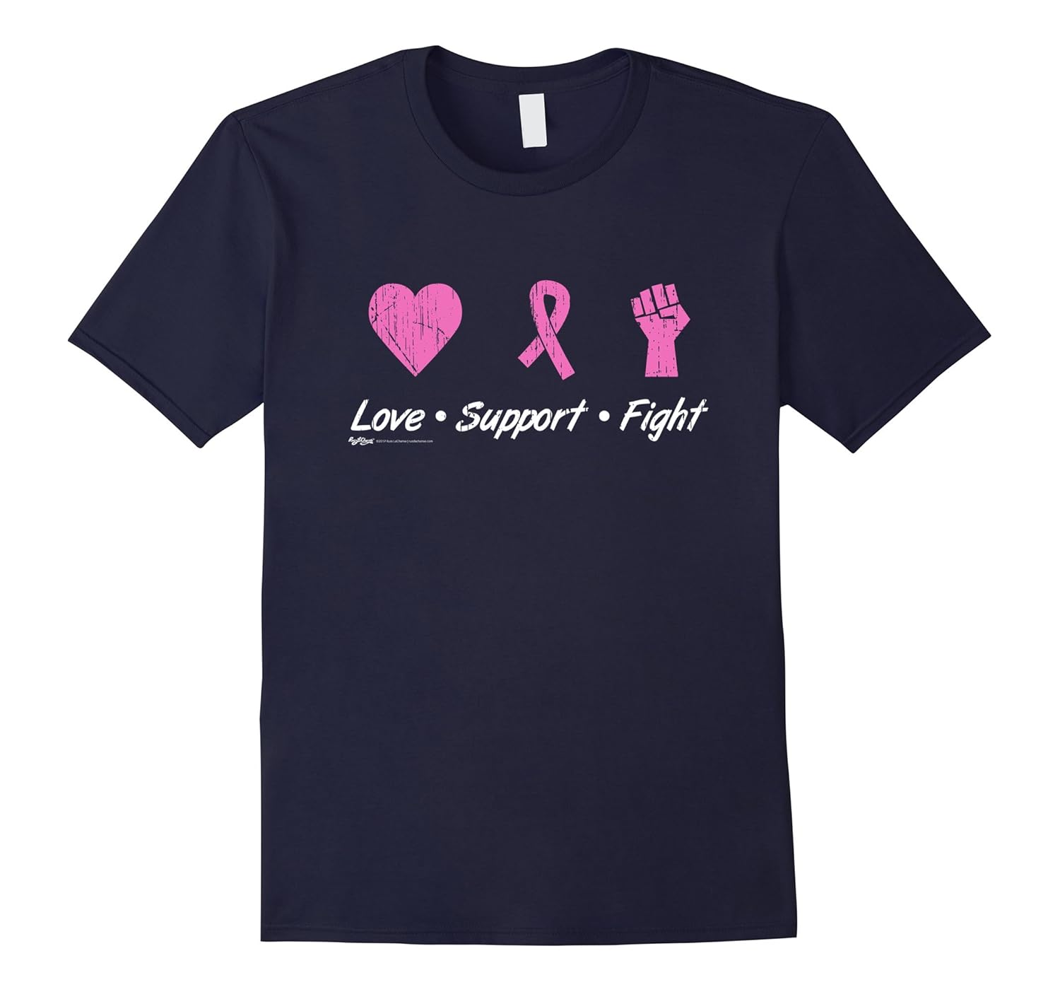 Vintage Love Support Fight - Breast Cancer Awareness T Shirt-ANZ