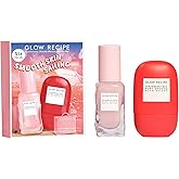 Glow Recipe Smooth Skin Sailing Skincare Set - Watermelon Glow Pink Juice Facial Moisturizer + Silicone-Free BHA Strawberry Pore Minimizer Blurring Drops (2 Count)