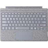 Zoof Type Cover for Microsoft Surface Pro 7+ / Pro 7/6 / 5/4 / 3, 12.3 inch, Ultra-Slim Wireless Bluetooth Tablet Keyboard with Multi Touchpad (Ash)