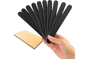 HeeYaa 10 Pack Nail Files, Professional Double Sided 100/180 Grit Emery Board for Manicure Pedicure, Black