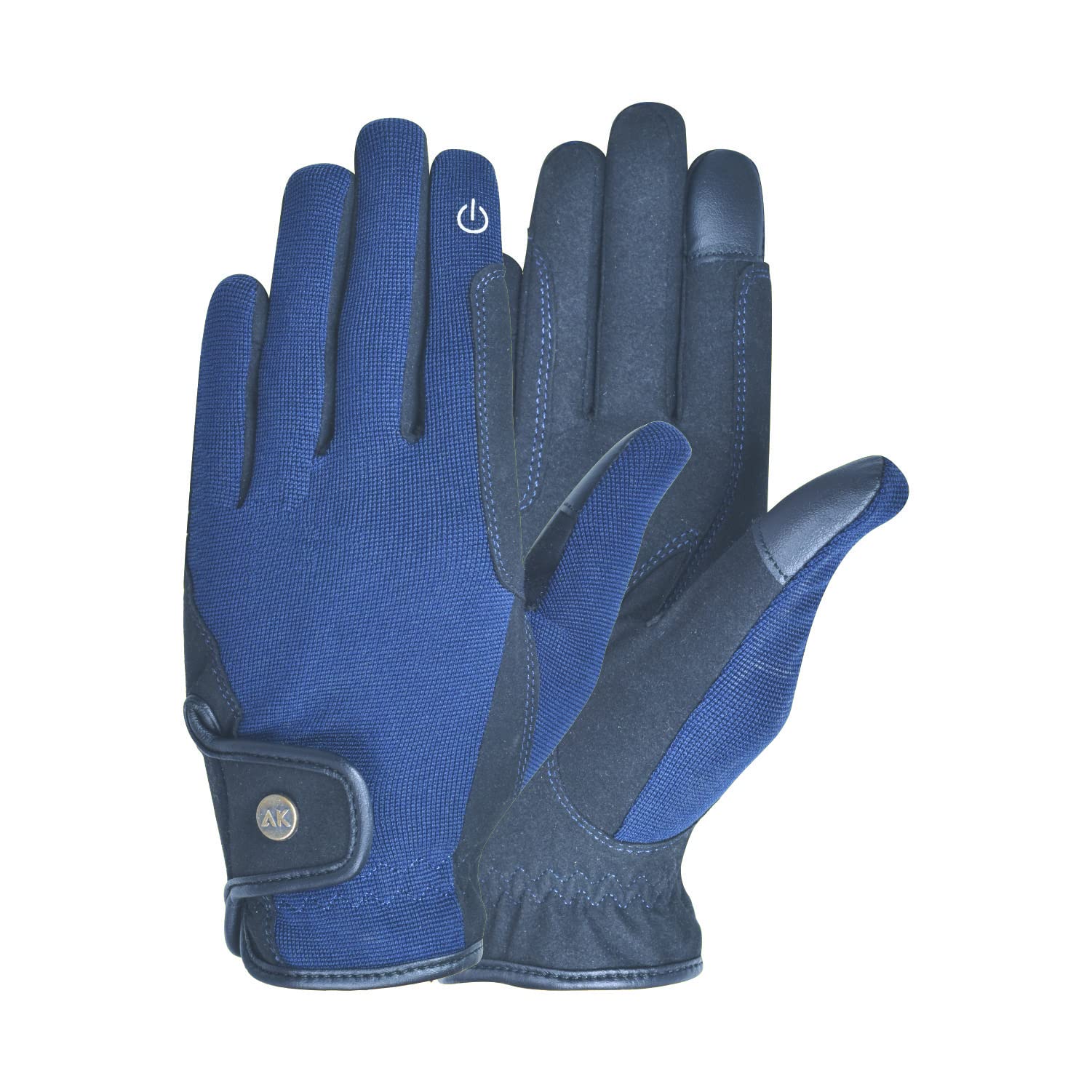 AK Fine Tech Micro Suede Riding & Multifunctional Horse Riding Gloves AKRS-8484 (XL, Navy)