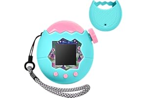 ANKHOH Case for Tamagotchi Paradise Soft Silicone Cover, Protector Sleeve Skin for Virtual Pet Game Machine with Detachable Lanyard Portable Anti-Drop Holder (Jade)