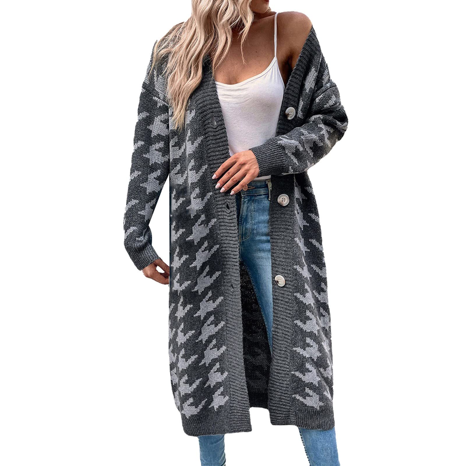 ADJHDFH Sweater Dresses For Women 2023 Button