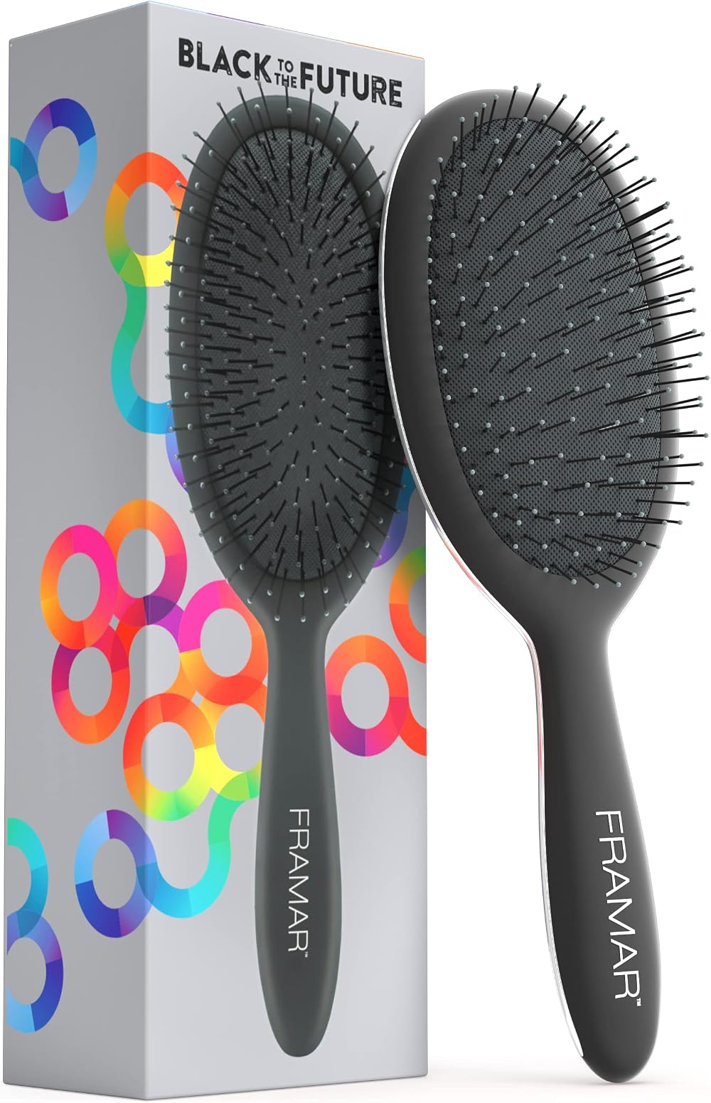 FRAMAR Detangle Hair Brush Women Wet or Dry Hair Black